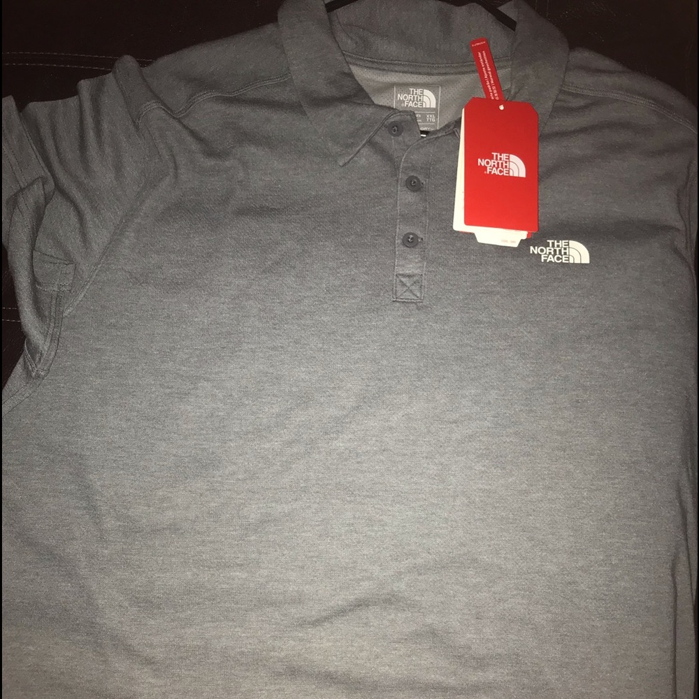 North Face Grey Polo Shirt